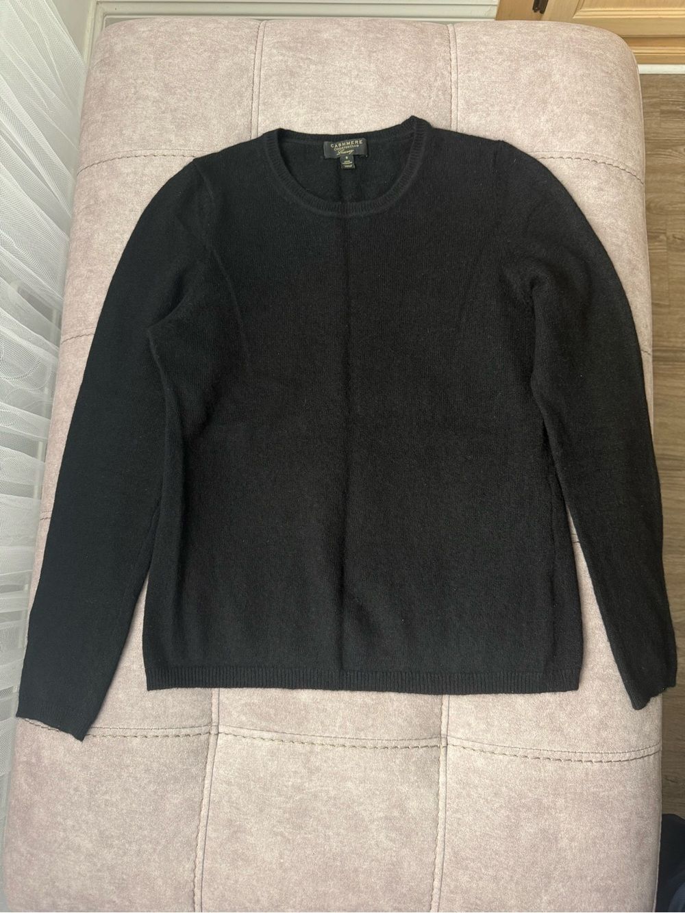 CharterâClub 100% Cashmere Crew Neck Sweater Size S Black Luxury Pullover